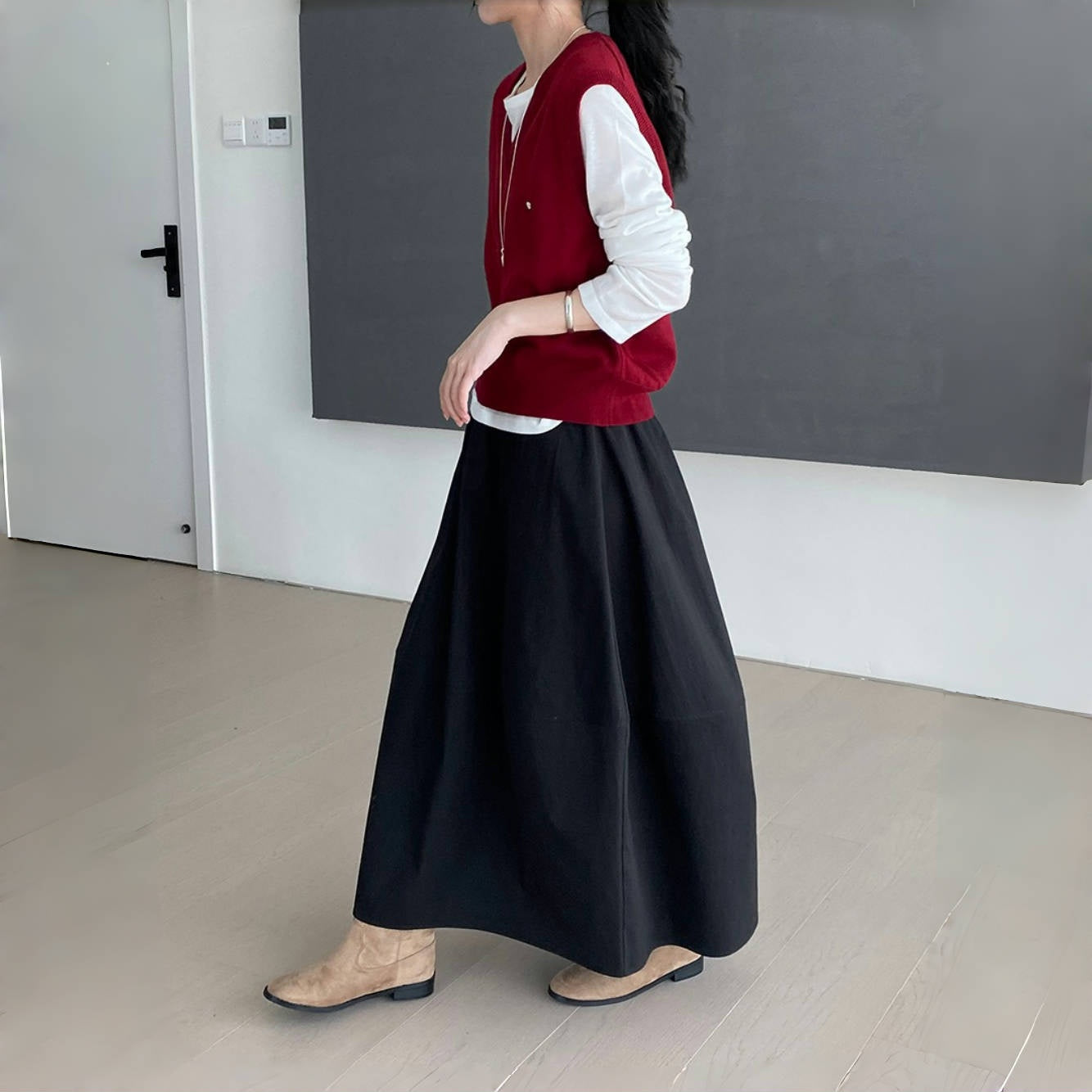 【ボトムス】夏 ウエストゴム入り 合わせやすい スカート 【JZシリーズ】