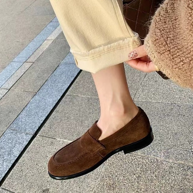 【シューズ】春秋冬 シンプル 合わせやすい ローファー パンプス