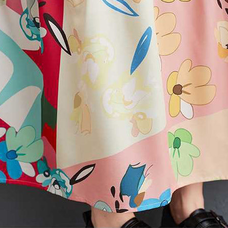 【洋裝】春秋冬大尺碼寬鬆修身時尚印花長袖洋裝【SH系列】