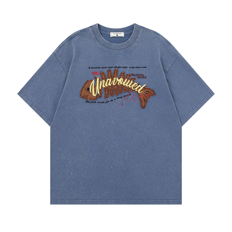 【トップス】ロゴ刺繍 Tシャツ レディース メンズ 夏 半袖 オーバーサイズ ゆったり 人気 ペア カジュアル【FCシリーズ】