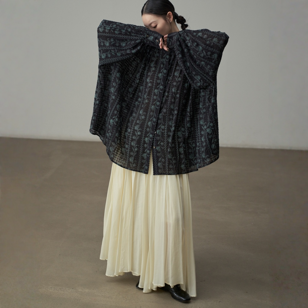 【ボトムス】春 秋 冬 とろみ感のある リゾート風 ロングフレアスカート 【JZシリーズ】