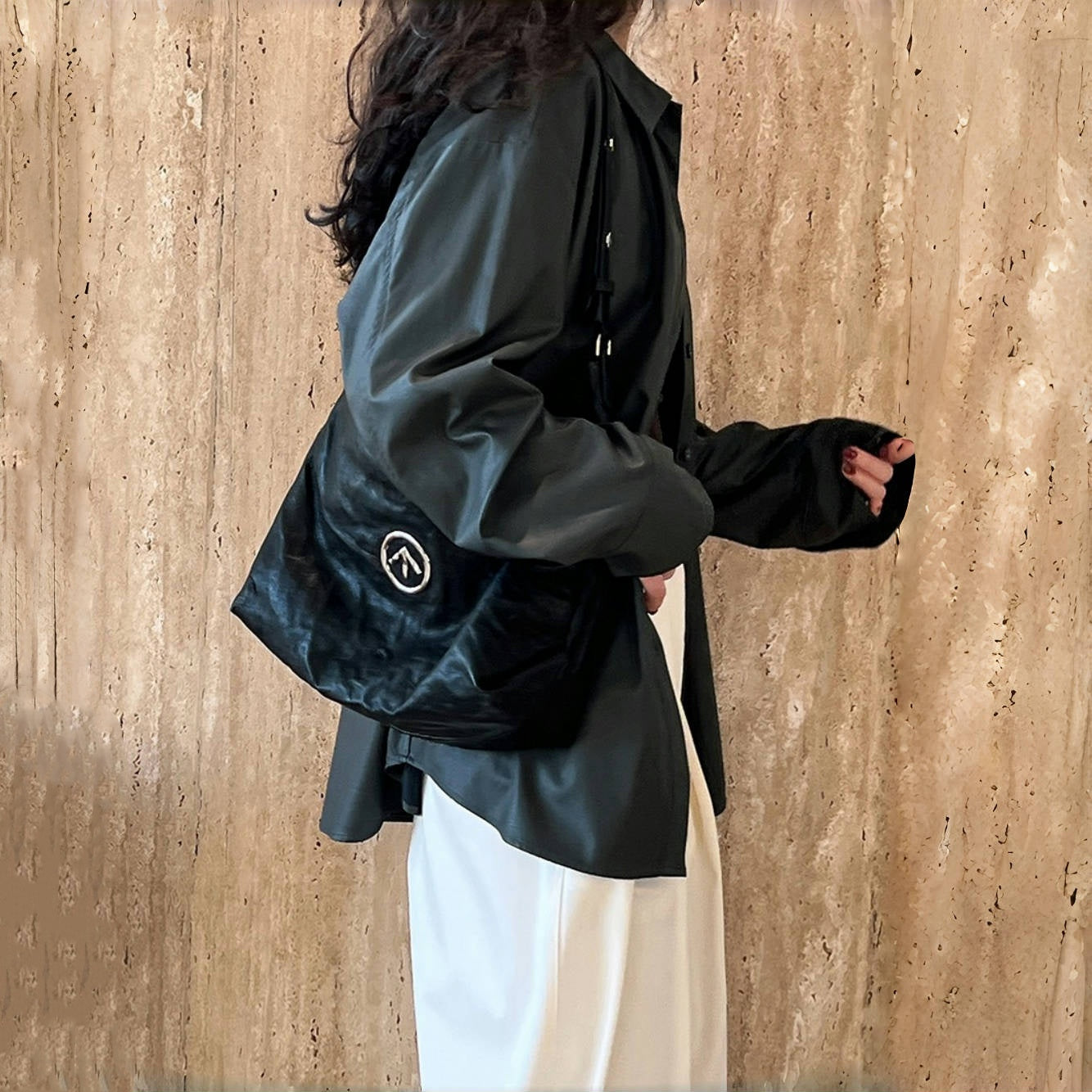 【トップス】春秋 日系 PU レトロ 気質よい 海外トレンド シャツ【SNシリーズ】