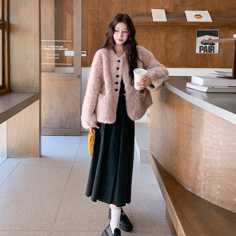 【アウター】大人可愛い 羊羔毛風フェイクムートンジャケット レディース 冬 ふんわり柔らか【JZシリーズ】