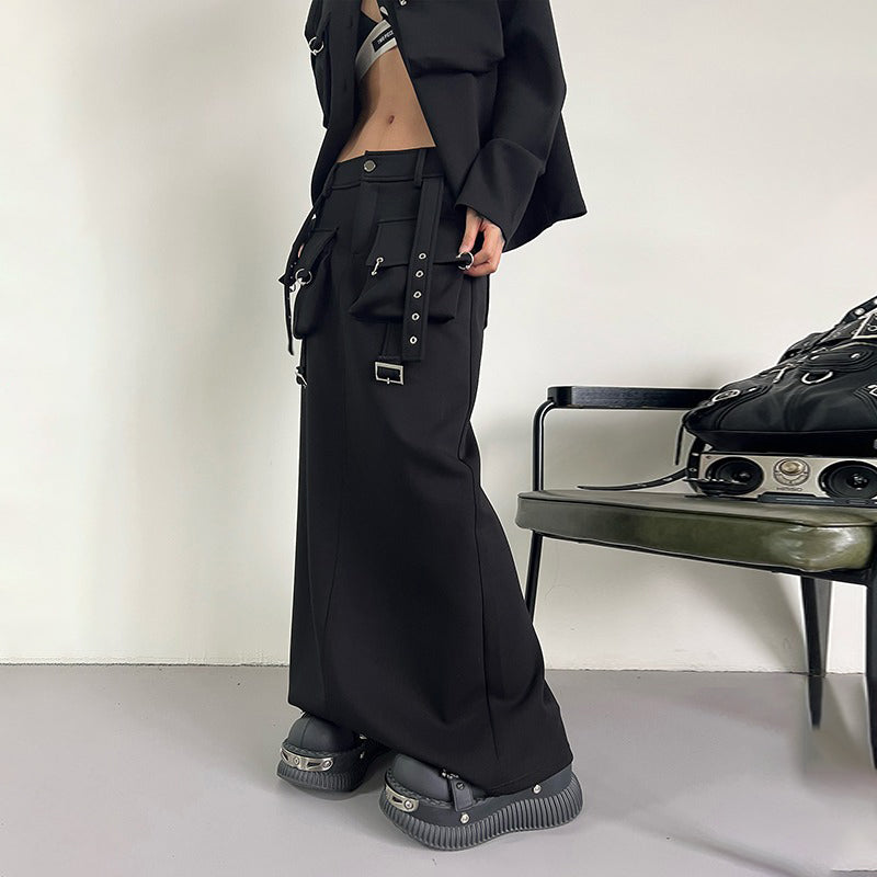 【単品注文】【セットアップ】ヴィンテージ アメリカン風 工装ジャケット+スカート 上下セット レディース【FCシリーズ】【15~20日内発送】