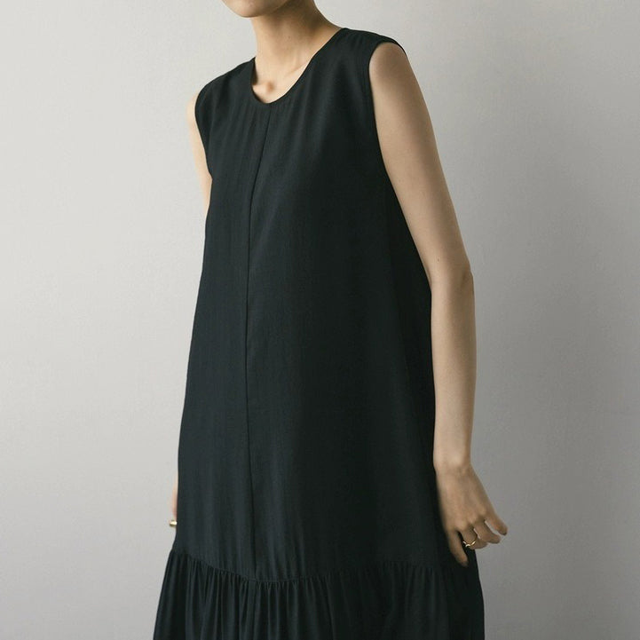 【ワンピース】夏新作 軽やか素材 ノースリーブ ティアードワンピース ふんわり揺れる 涼しげ大人ワンピ【JZシリーズ】