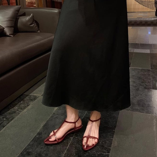 【シューズ】夏 エレガンス ポインテッドトゥ 個性 ハイヒール サンダル