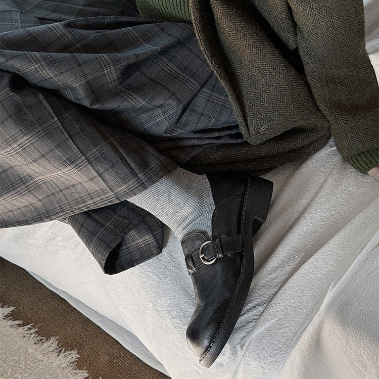 【シューズ】春秋冬 牛革靴 レトロ ローファー パンプス 【JZシリーズ】