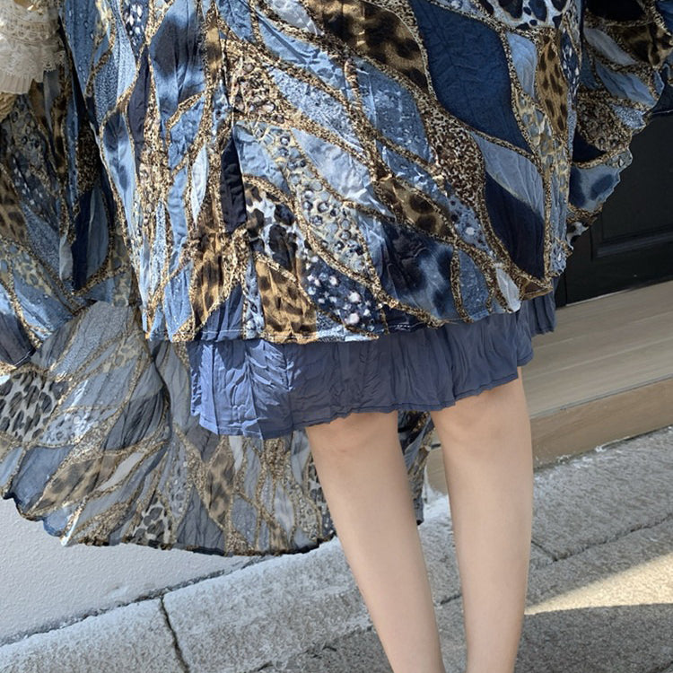 【ボトムス】花柄ロングスカート レディース 夏 ハイウエスト Aライン 着痩せ 美シルエット 体型カバー【SHシリーズ】