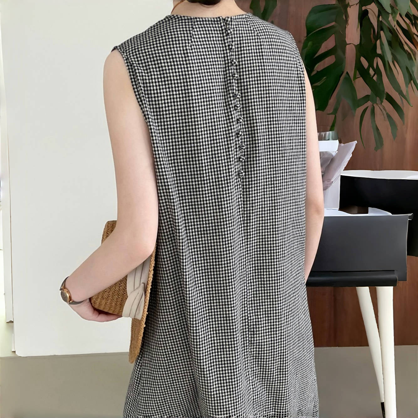 【ワンピース】夏 レトロ あつさり 綿麻生地 ノースリーブワンピース【JZシリーズ】