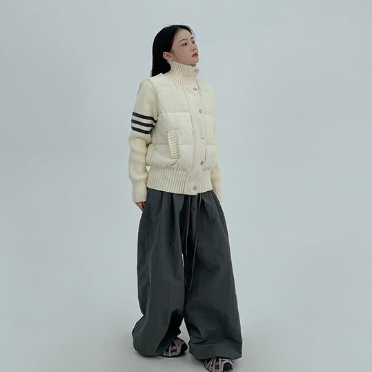 【アウター】春 秋 冬 切り替え スタンドカラー ダウンジャケット 【FCシリーズ】