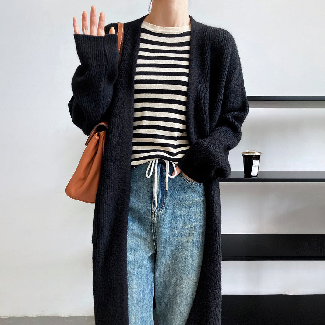 【アウター】全4色 秋冬 レトロ 無地 ニットカーディガン【SNシリーズ】