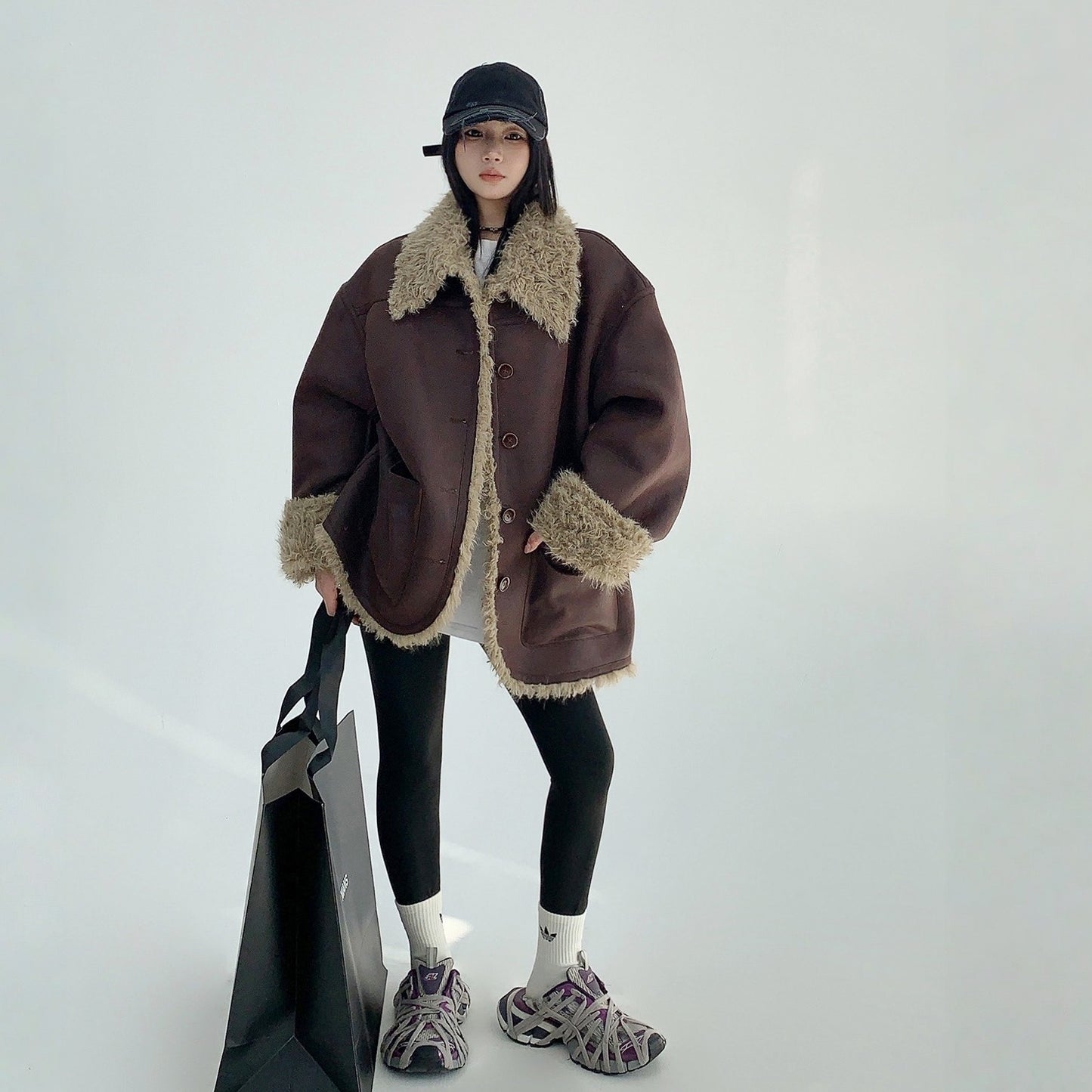 【アウター】春 秋 冬 ムートン調 リバーシブル仕様 ボア 保温 ヴィンテージ風 ジャケット 【FCシリーズ】