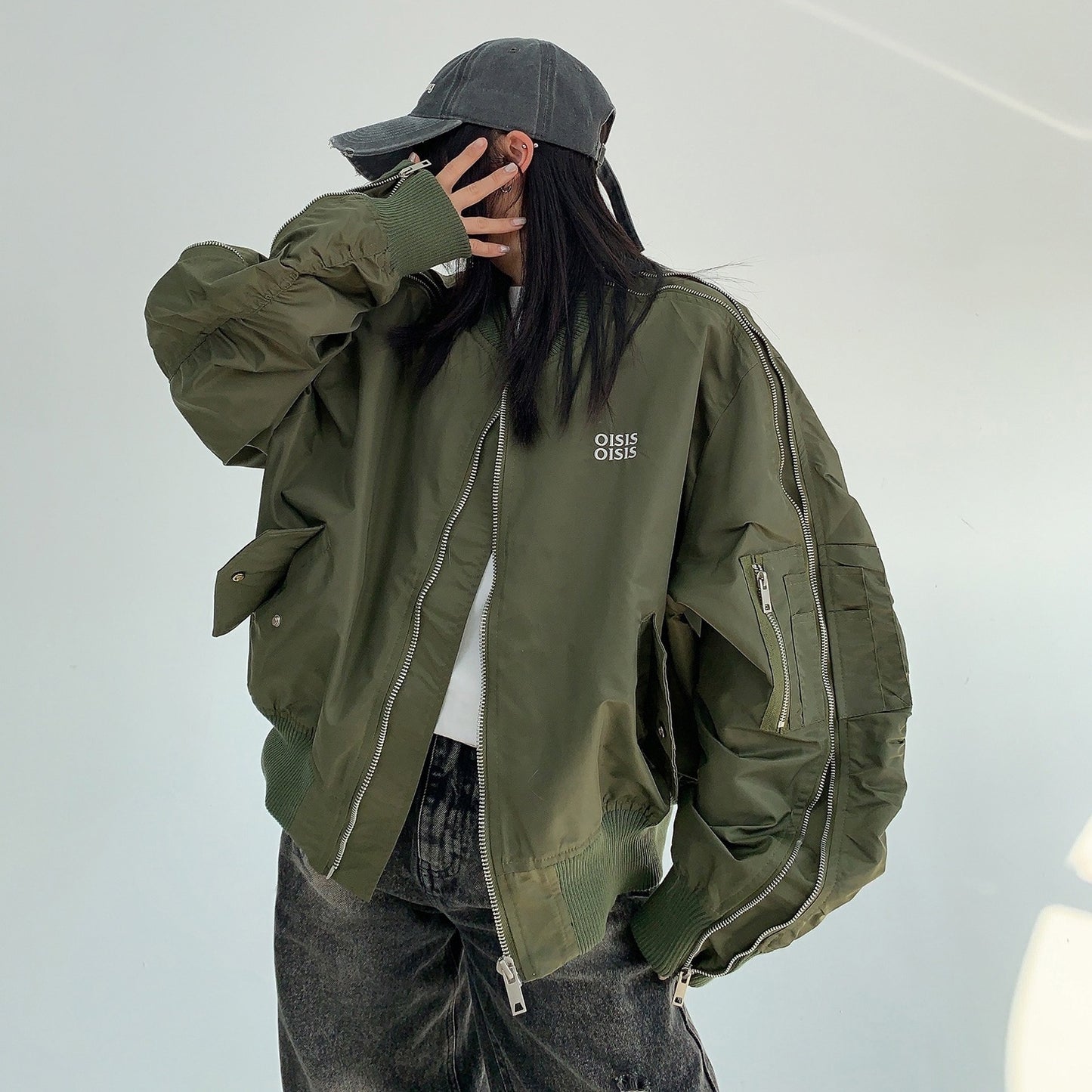 【アウター】春 秋ファスナー付き ショート ジャケット 【FCシリーズ】