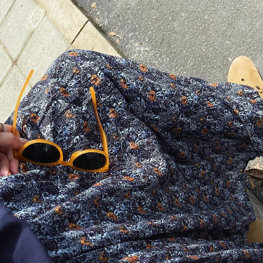 【ボトムス】花柄 大振裾 春夏秋冬 エレガント スカート【SHシリーズ】