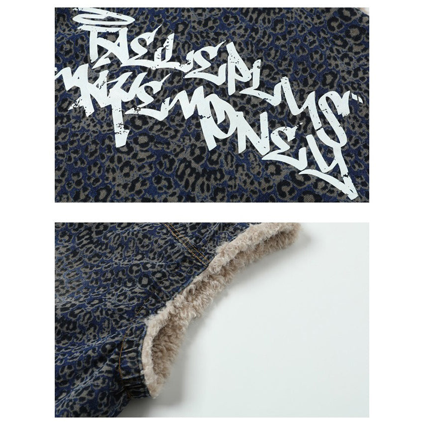 【トップス】💙レトロ感漂う!ヴィンテージデニム×ボアベスト✨韓国風 レディース アウター 秋冬 トレンド【FCシリーズ】