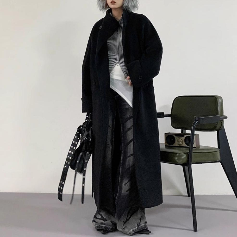 【アウター】秋冬 快適な着心地 ヘプバーン風 気質よい スタンドネック コート【FCシリーズ】