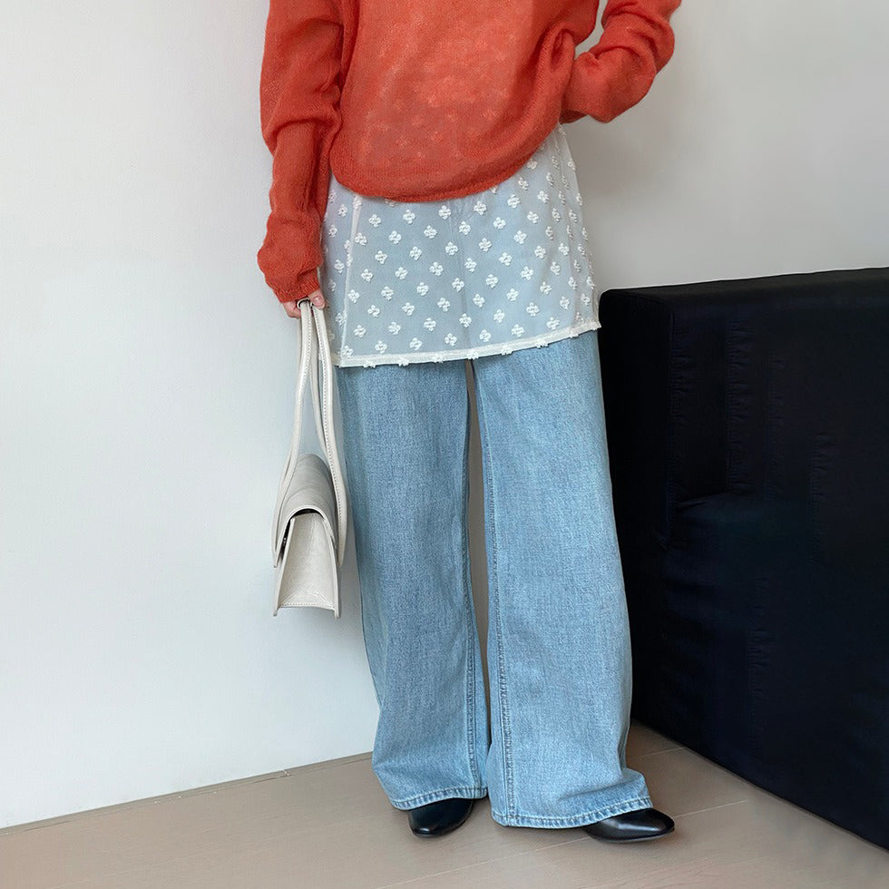 特価処分品|数量限定!【トップス】重ね着風レース 花柄 キャミ・タンク 立体フラワーが映えるフェミニンアイテム【JZシリーズ】