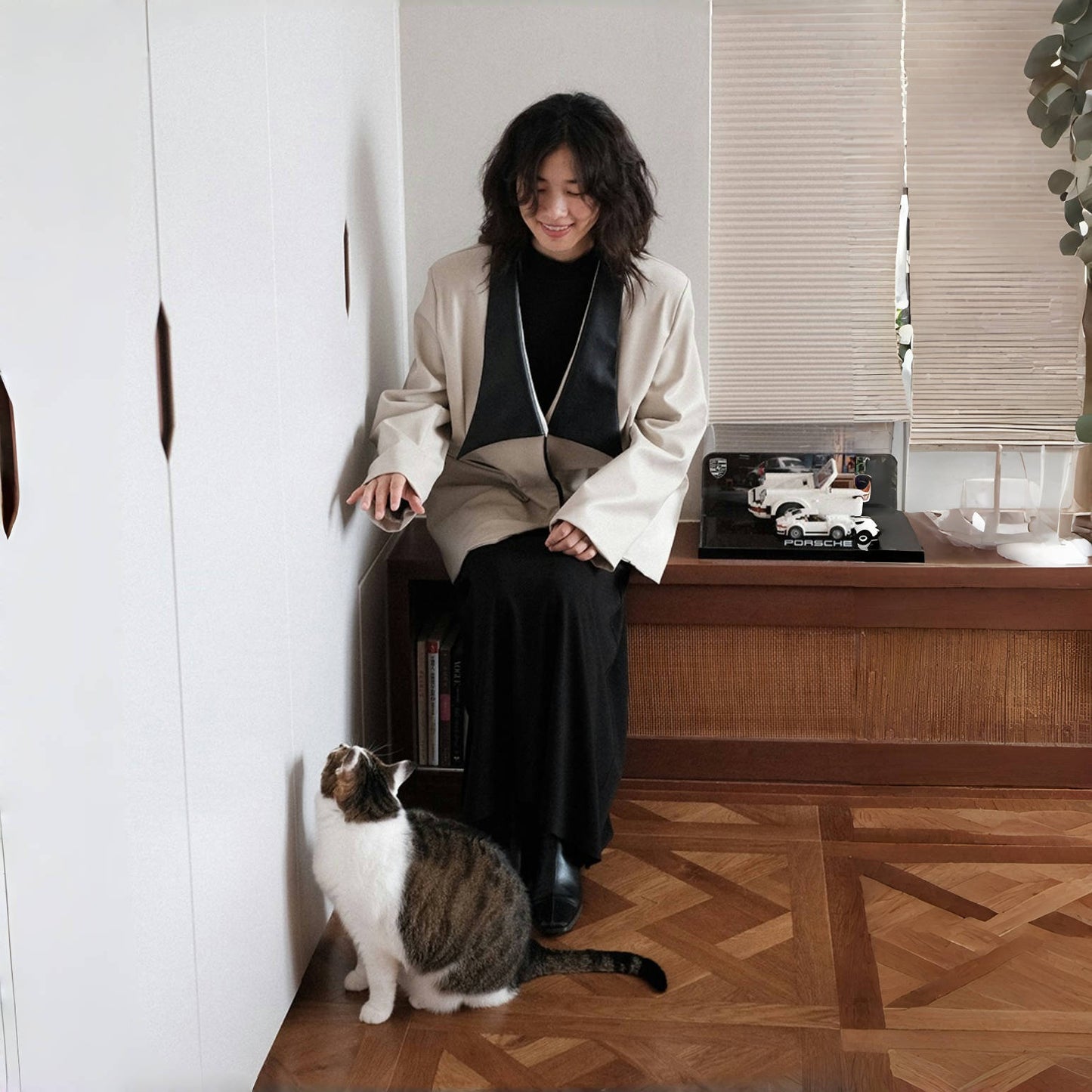 【7~15日内発送】【アウター】シンプル 切り替え PU 春秋 ジャケット【SNシリーズ】