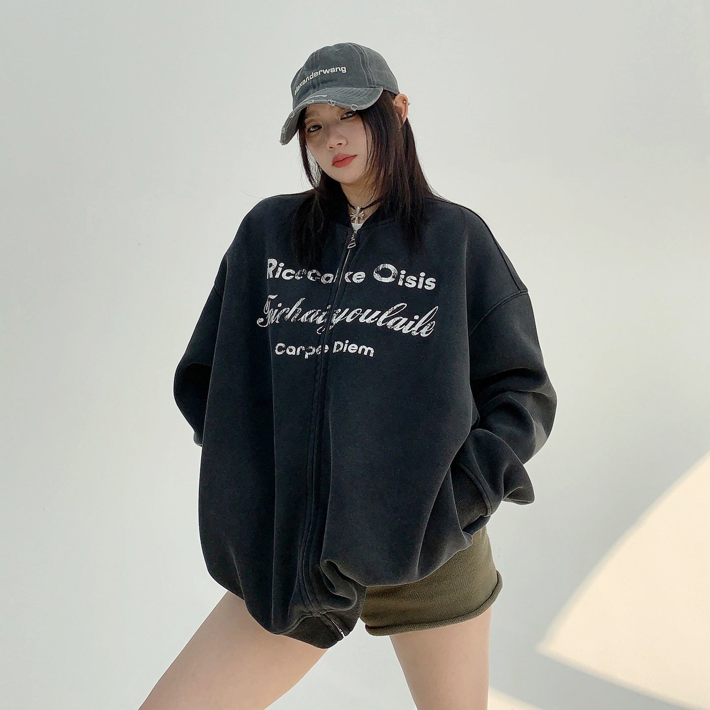 【アウター】ストリート 春秋 ヴィンテージ加工 プリント ジャケット【FCシリーズ】