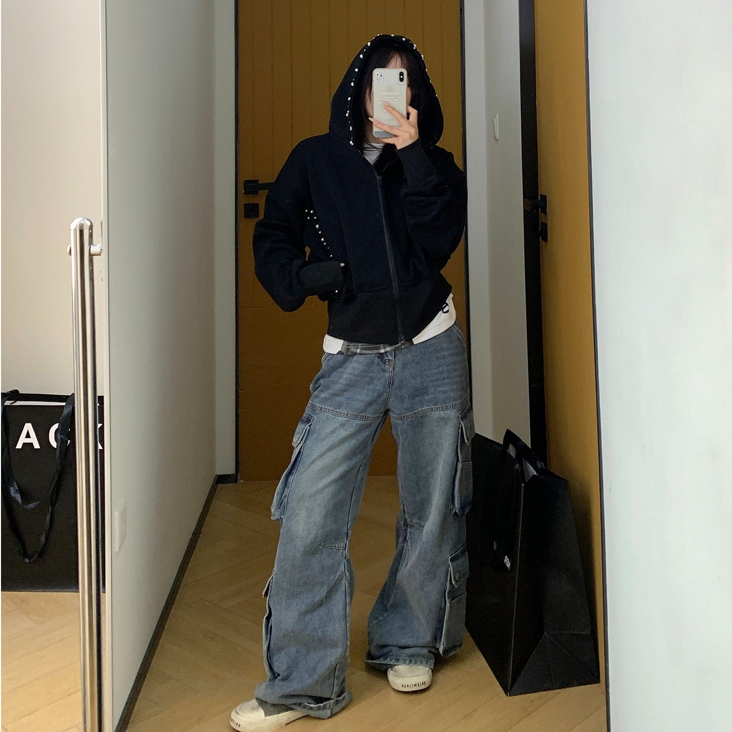 【トップス】春 秋 冬 ファスナー付き ショート フード付き パーカー 【FCシリーズ】