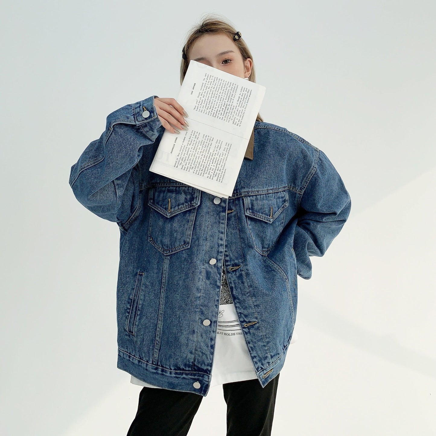 【7~15日内発送】【アウター】春秋 ヴィンテージ加工 切り替え ストリート デニム ジャケット【FCシリーズ】