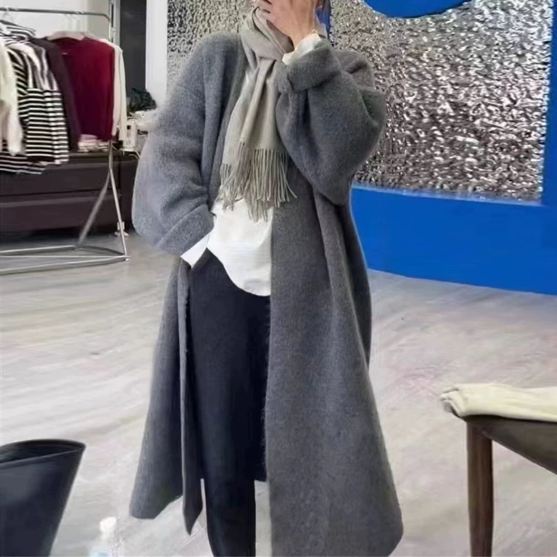 【アウター】全7色 レトロ ゆったり 秋冬 ニット カーディガン