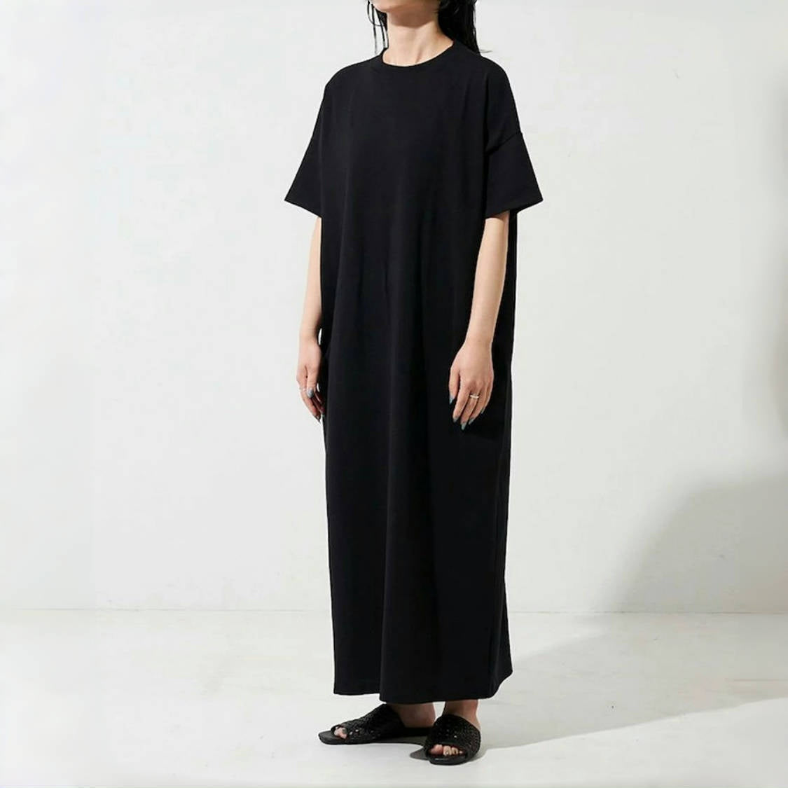 【ワンピース】夏 多色展開 ラウンドネック ルーズ 半袖 ワンピース