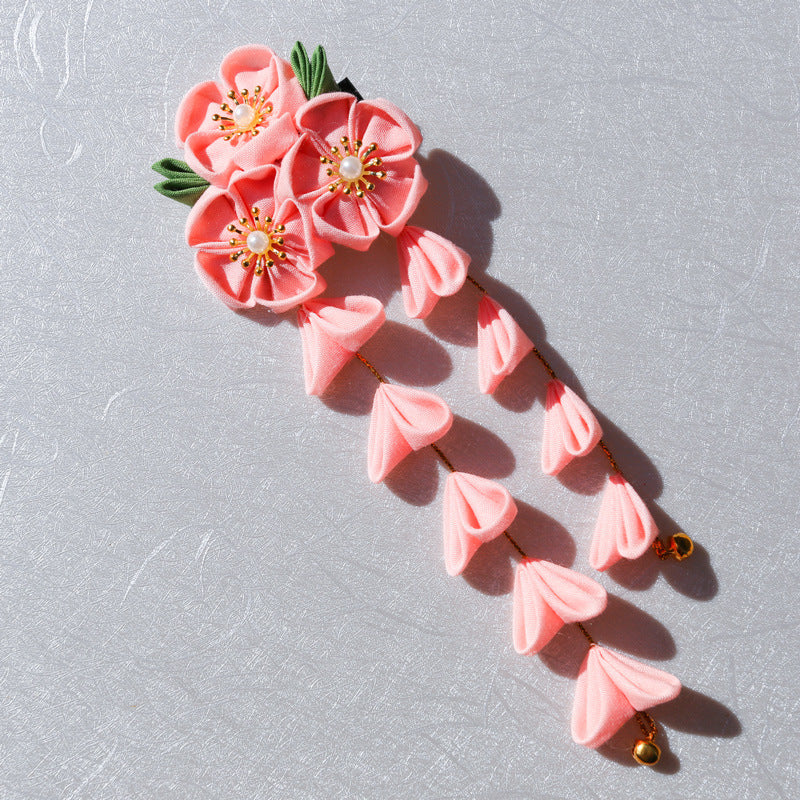 【セットアップ】夏 手作り布製 髪飾り つまみ細工風 和風ヘアアクセサリー 【SHシリーズ】