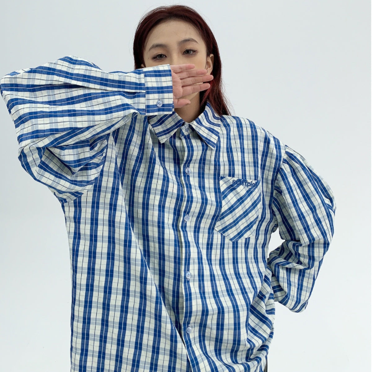 【トップス】春 秋 しま模様 海外トレンド 合わせやすい シャツ 【FCシリーズ】