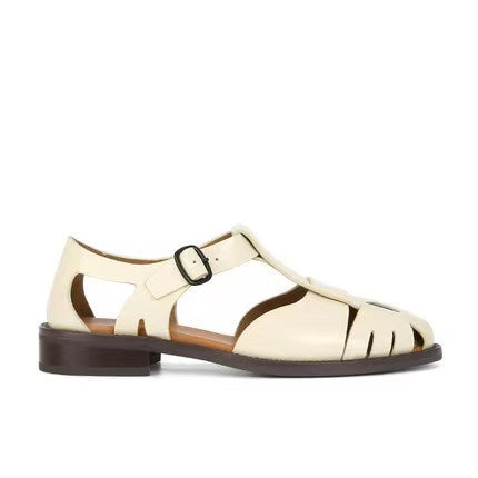 【シューズ】夏 レトロ風 カットアウト ブレード編み ローマンサンダル