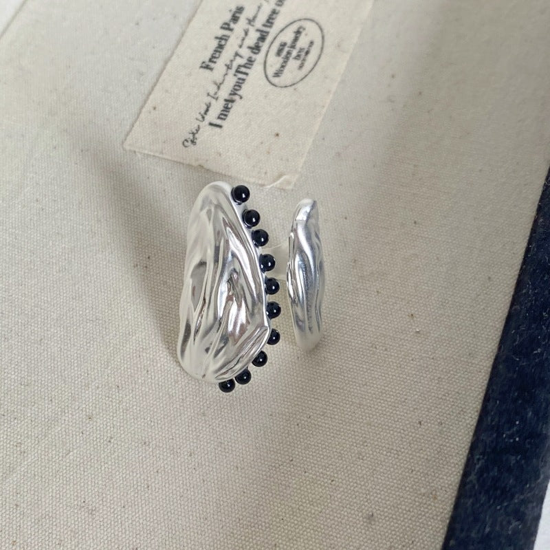 【🎁 B2G1|先行スタート!】【グッズ】新中華風 レトロ ファッショナブル 高級感 ウェーブデザイン オープンリング