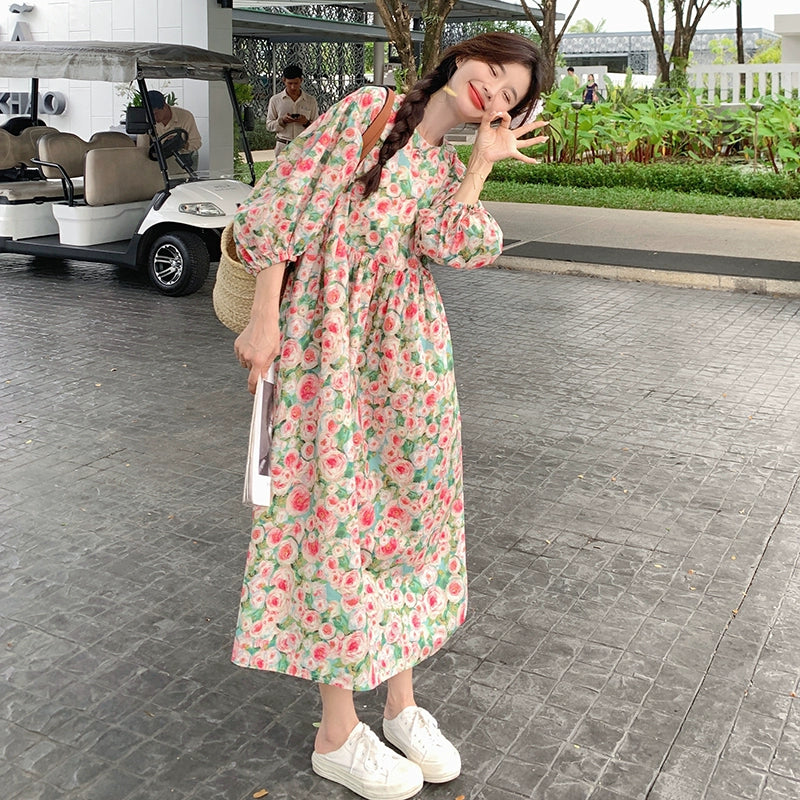 AMERI】アメリビンテージ ◇花柄ボタニカル◇ロングワンピース◇完売品