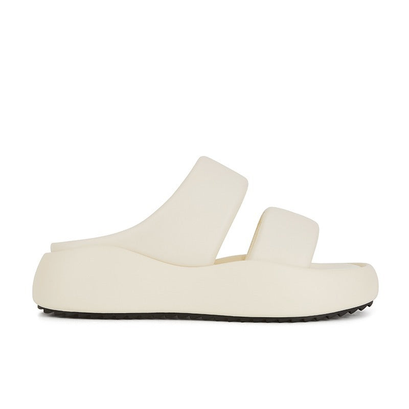 【シューズ】夏 無地 丸トゥ 滑りとめ サンダル