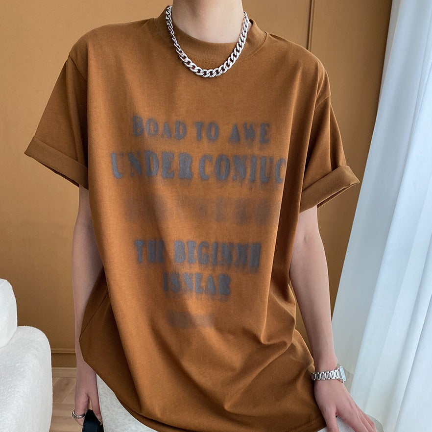 【トップス】アルファベット 夏 プリントTシャツ【SNシリーズ】