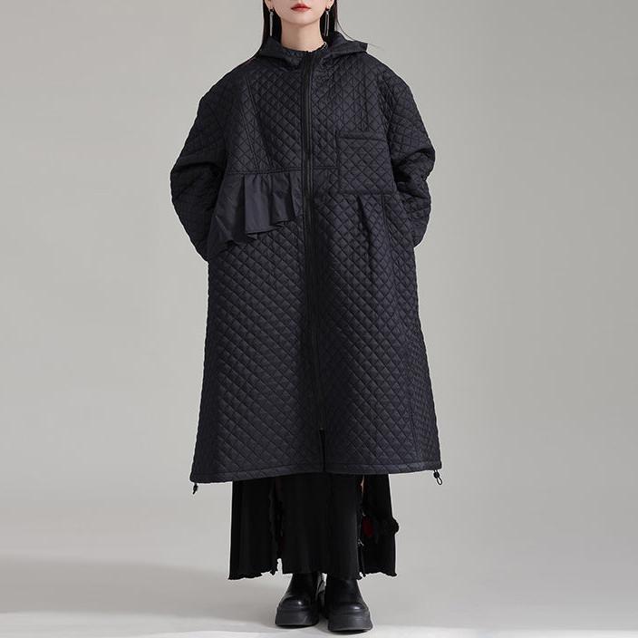 【アウター】レトロ ひしがた 秋冬 ストリート 着痩せ 綿入れコート