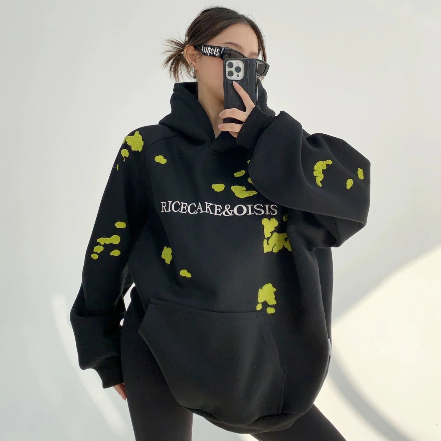 【トップス】秋冬 高品質 oversize 厚い保温 刺繍 パーカー【FCシリーズ】