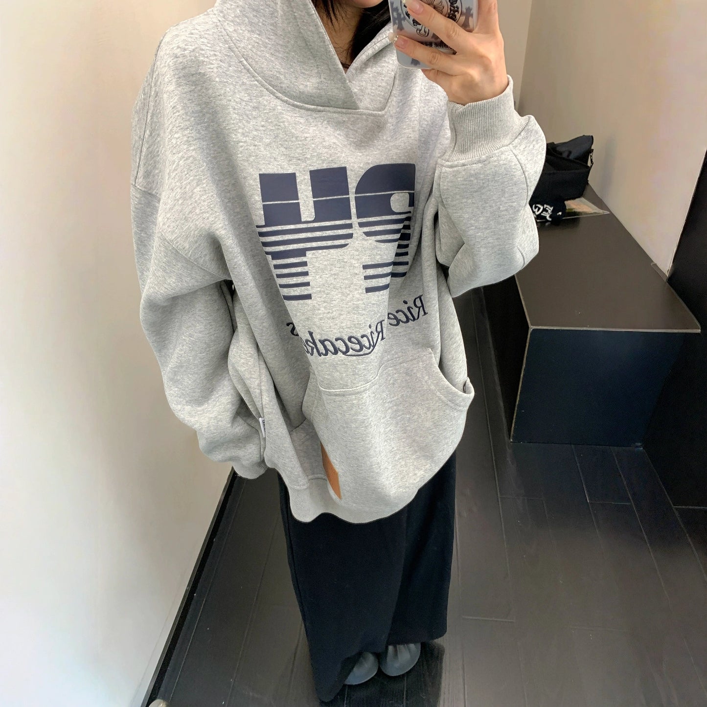 【トップス】レトロ ゆったり 裏起毛 アメリカンスタイル フード付き パーカー【FCシリーズ】