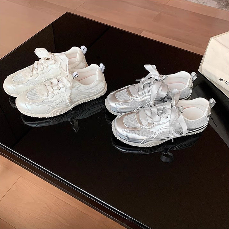 【シューズ】春秋夏 メッシュ スニーカー パンプス