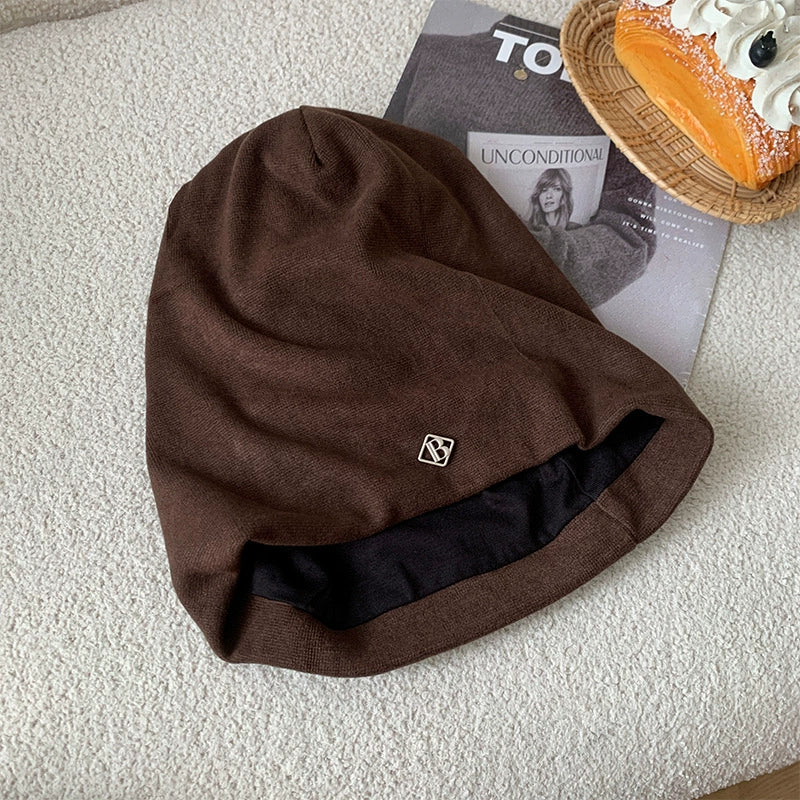 【グッズ】メタルロゴ ブラック ルーズビーニー 秋冬 万能コーデ 小顔効果