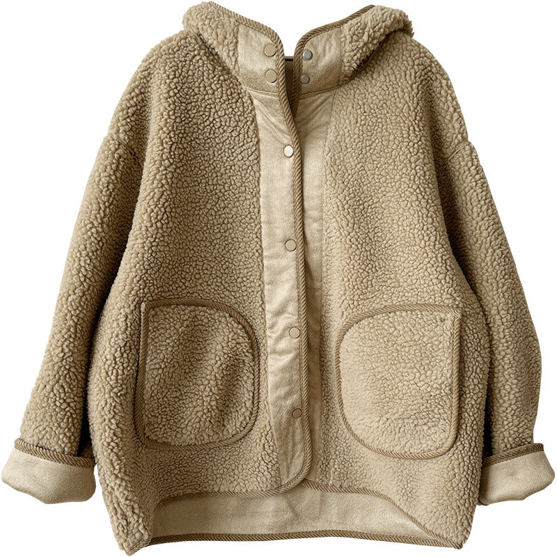 【アウター】秋冬 両面着用!韓国風 ゆったり 防寒 厚手 綿入れコート