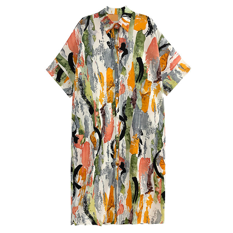 【ワンピース】夏 花柄 ゆるリラックス 半袖 ワンピース 【SHシリーズ】