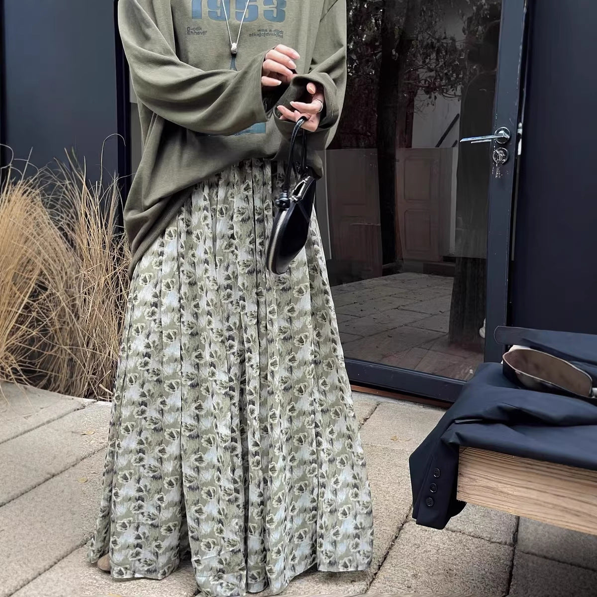 【60%OFF⭐️早い者勝ち】【ボトムス】ハイウエスト フレア 花柄 スカート【SHシリーズ】