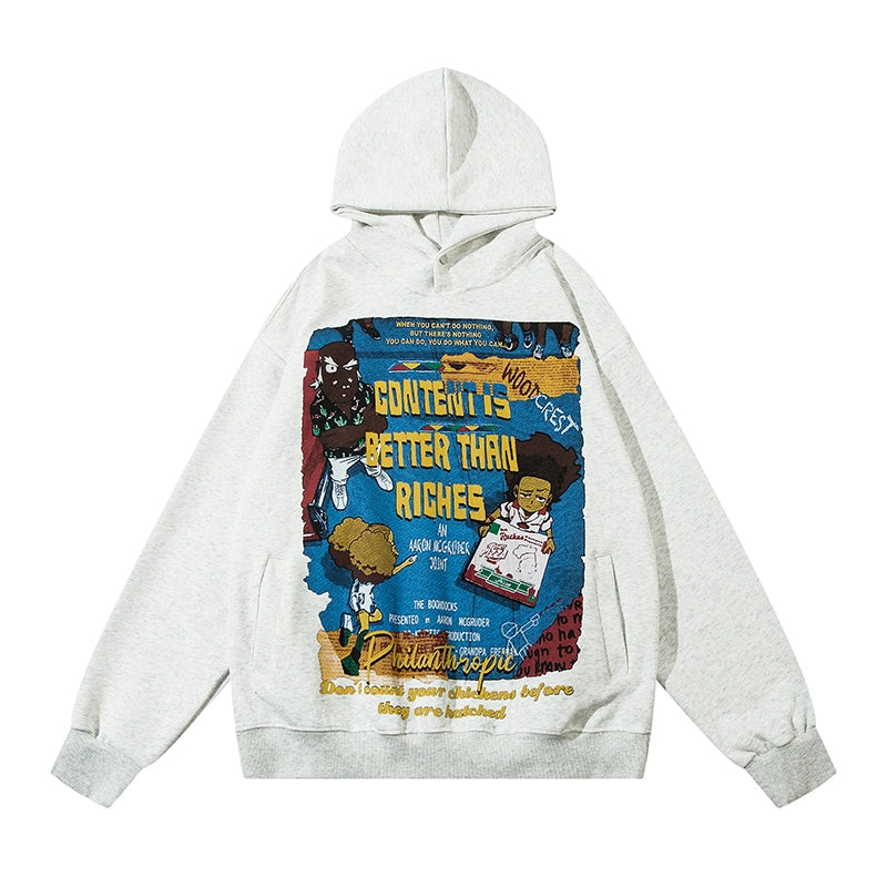 【トップス】秋新作 美式ヴィンテージ プリント ユニセックス ストリートカジュアル パーカー【FCシリーズ】