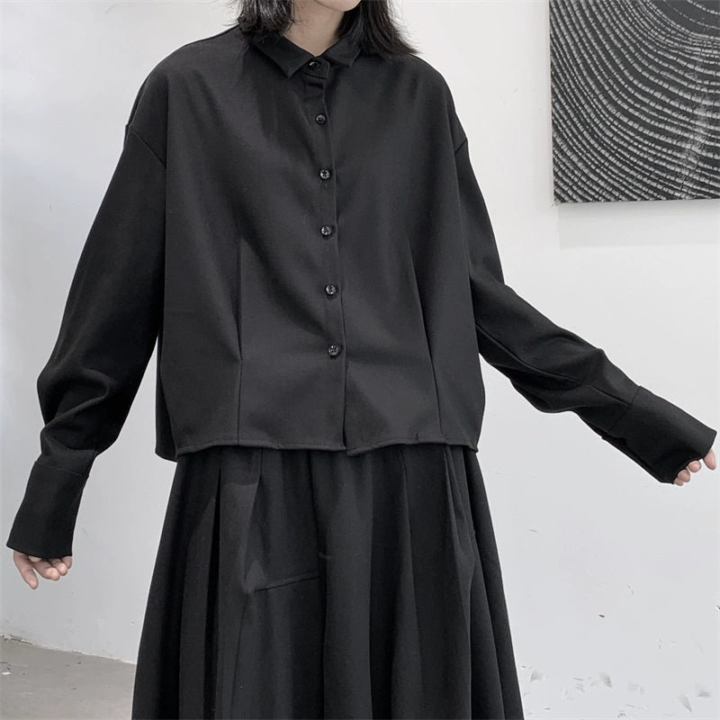 【トップス】秋冬 ストリート ゆったり 厚い保温 着痩せ 特別なデザイン シャツ 【AHシリーズ】