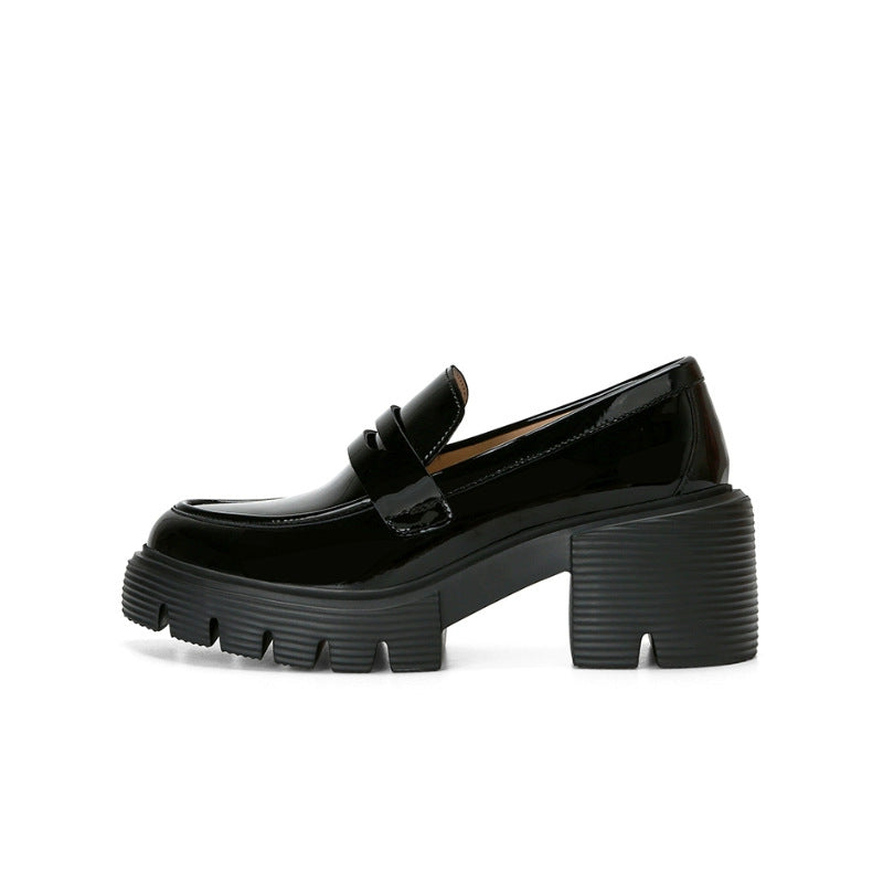 【シューズ】春秋冬夏 厚底 ポインテッドトゥ キュート パンプス