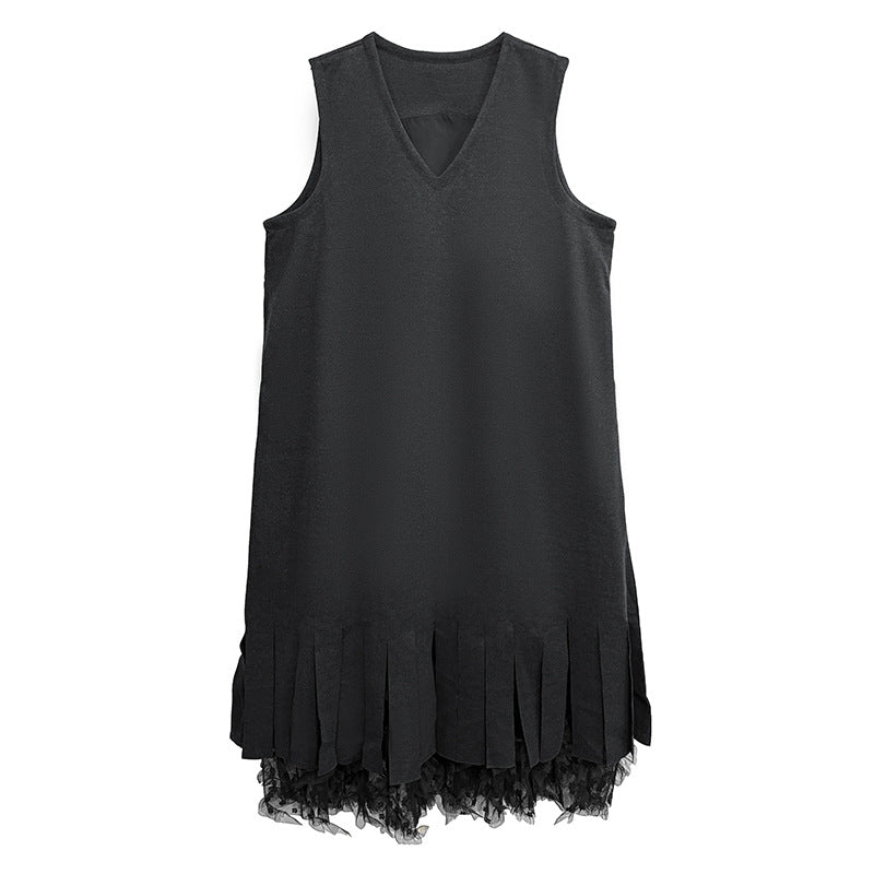 【ワンピース】春 秋 冬 Vネック レース Aライン ワンピース 【AHシリーズ】