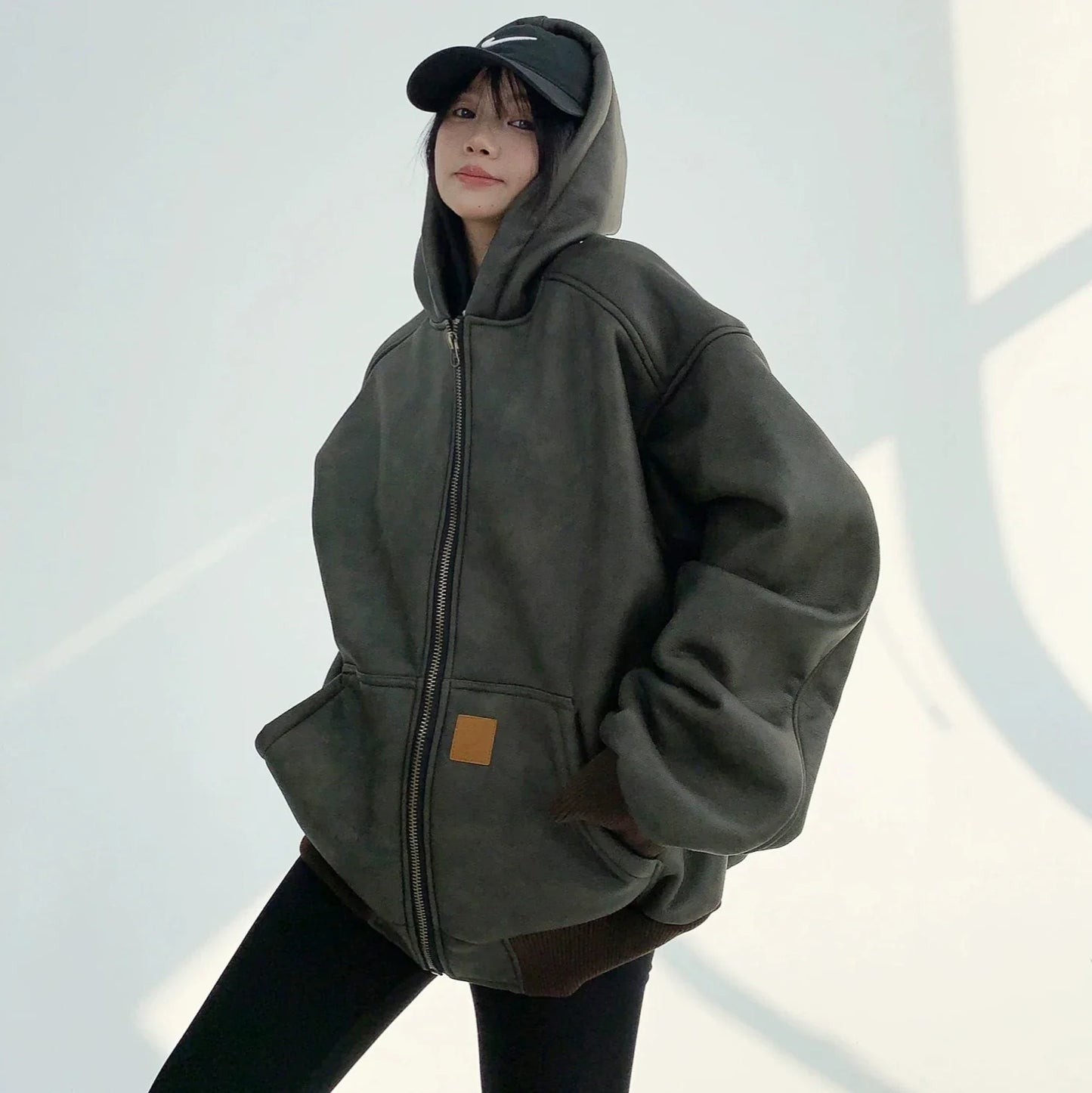 【アウター】秋冬 ヴィンテージ加工 厚い保温 合わせやすい 綿入れコート【FCシリーズ】