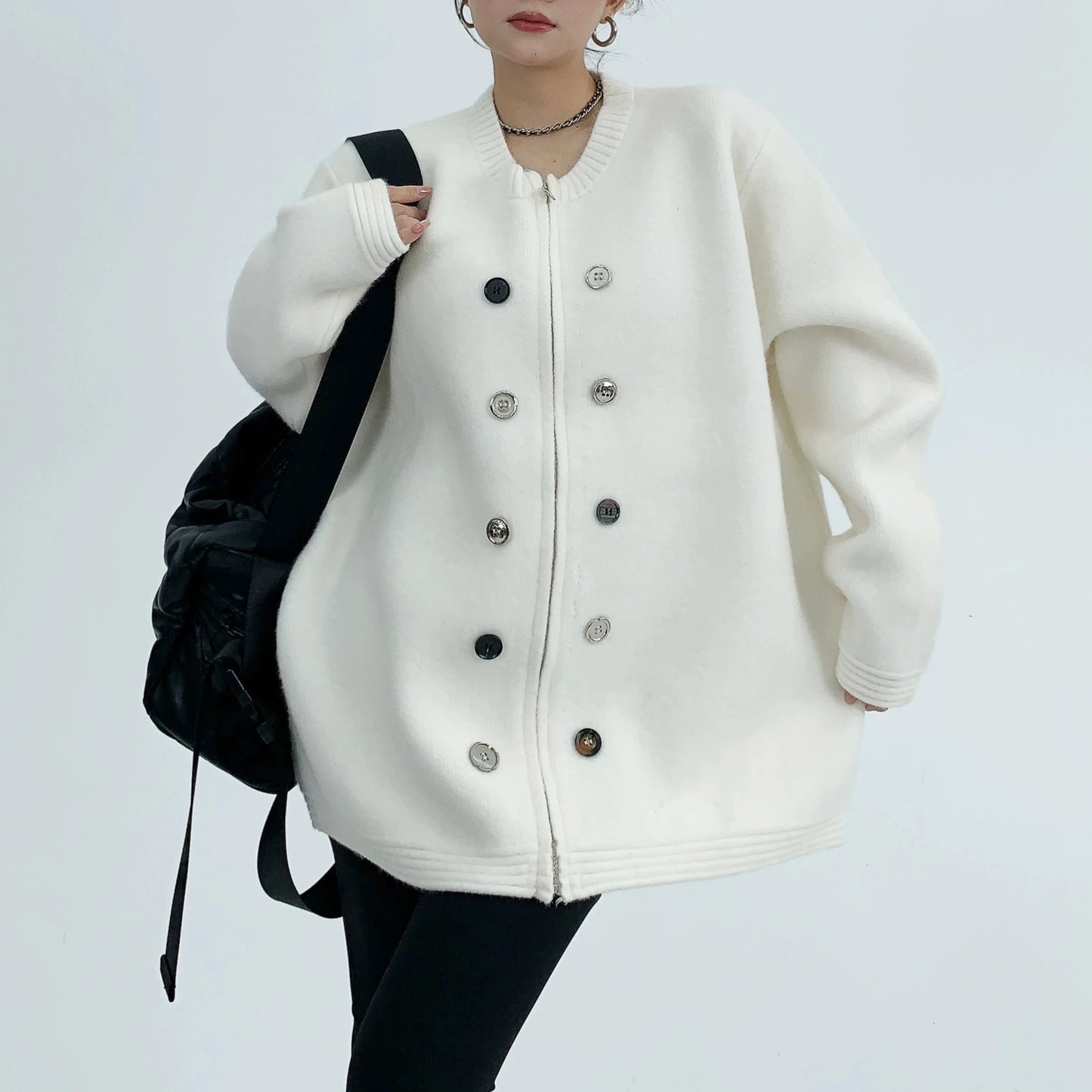 【アウター】トレンドアイテム 高品質 合わせやすい 厚い保温 春秋冬 ニットセーターカーディガン【FCシリーズ】