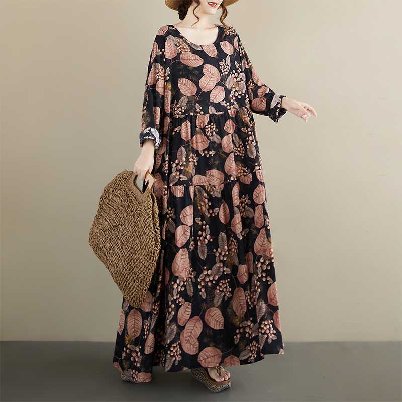 【ワンピース】Aライン プルオーバー ゆったり 長袖 ワンピース 【SHシリーズ】