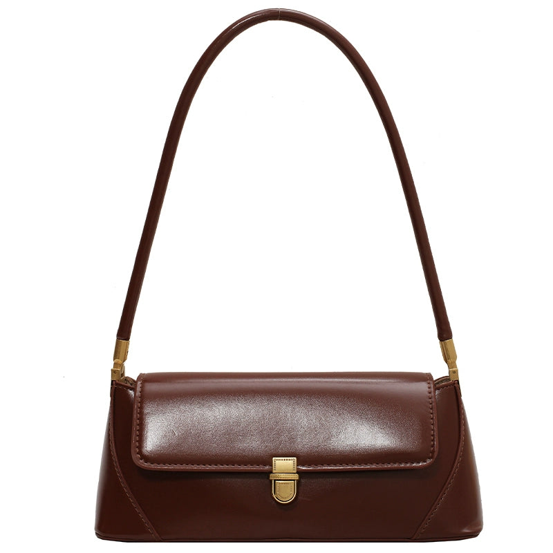 【バッグ】文芸スタイル ボタン付き ハンドバッグ